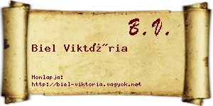Biel Viktória névjegykártya